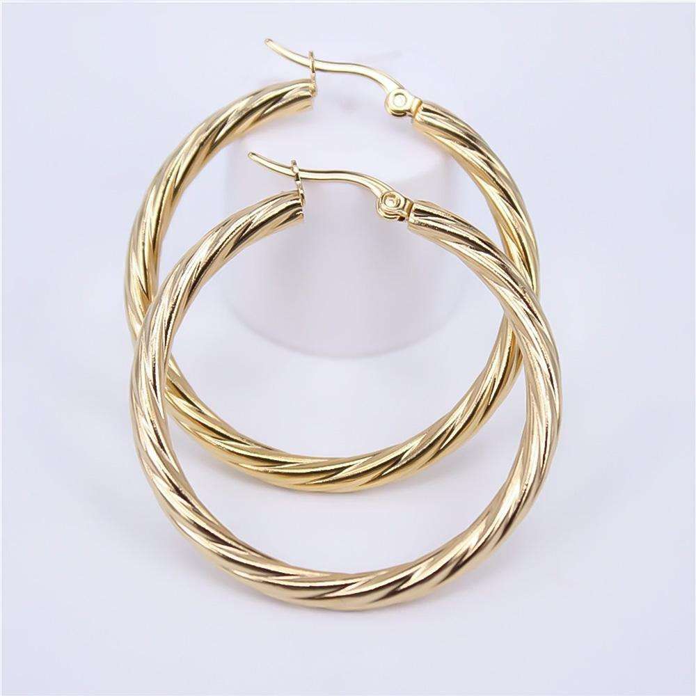 Sara Gold Hoops - ISMI JEWELS