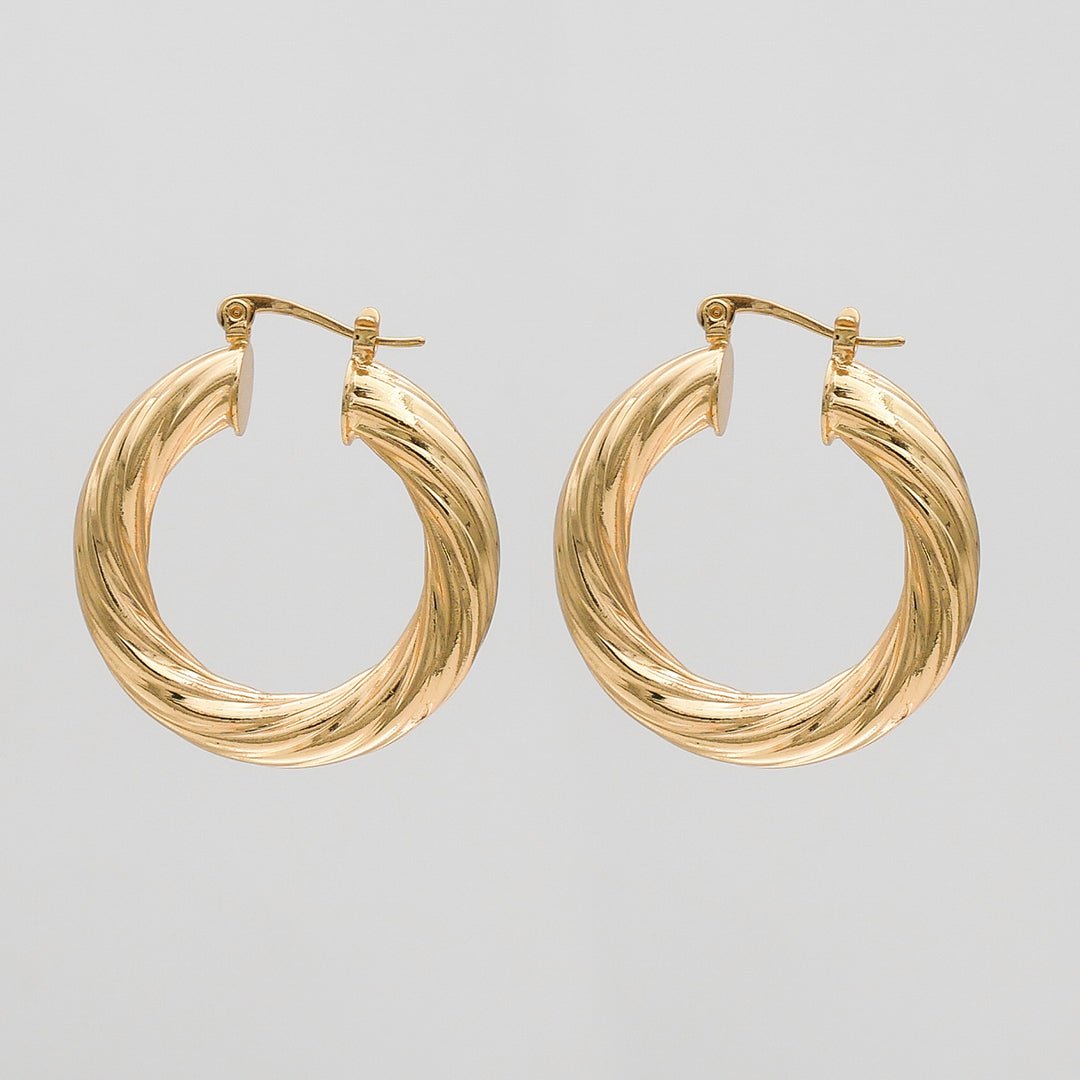 Sara Thick Hoops - ISMI JEWELS