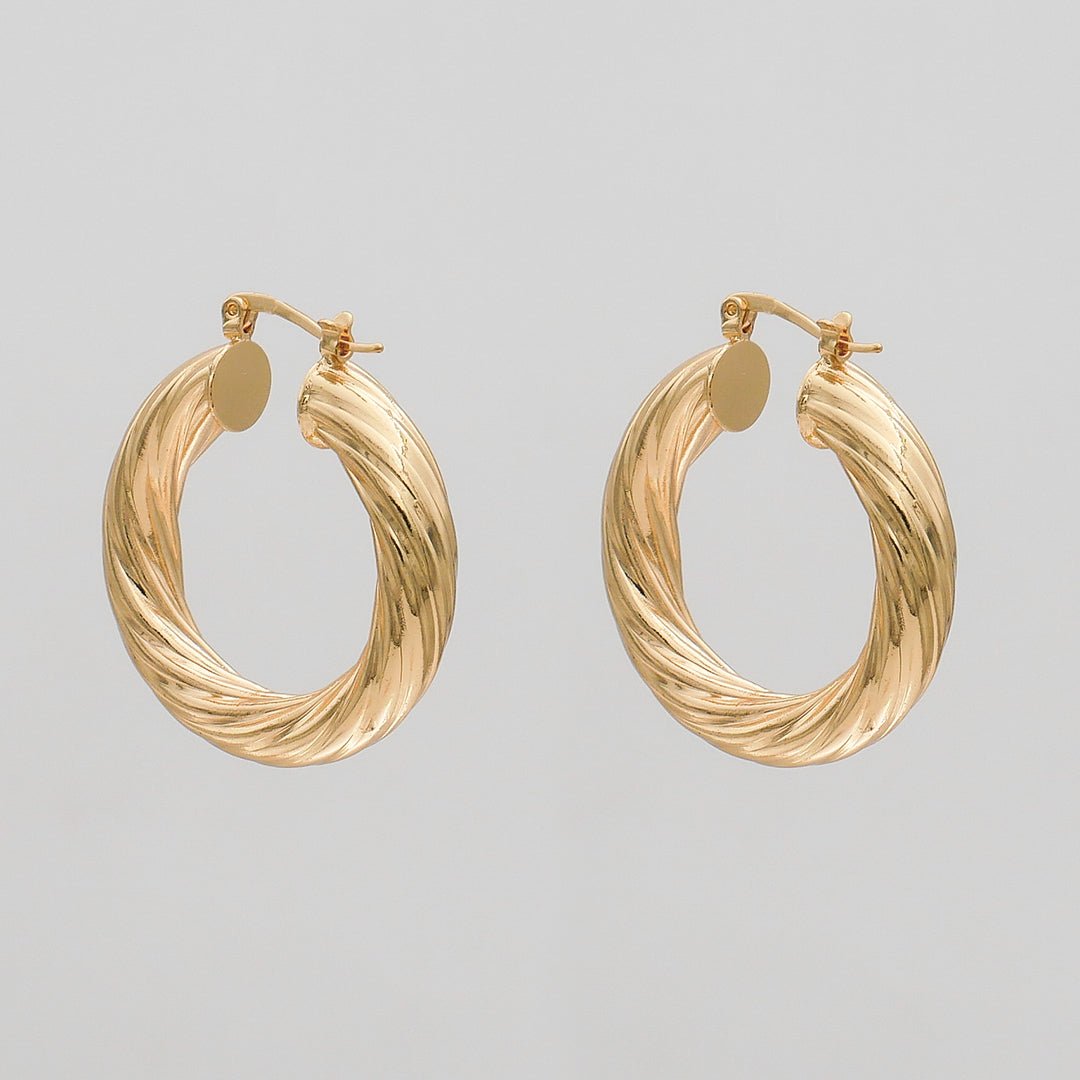 Sara Thick Hoops - ISMI JEWELS