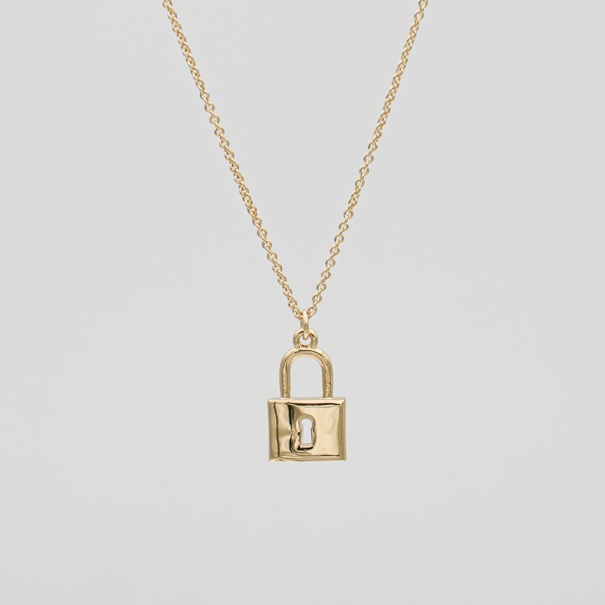Sarai CZ Lock Necklace - ISMI JEWELS