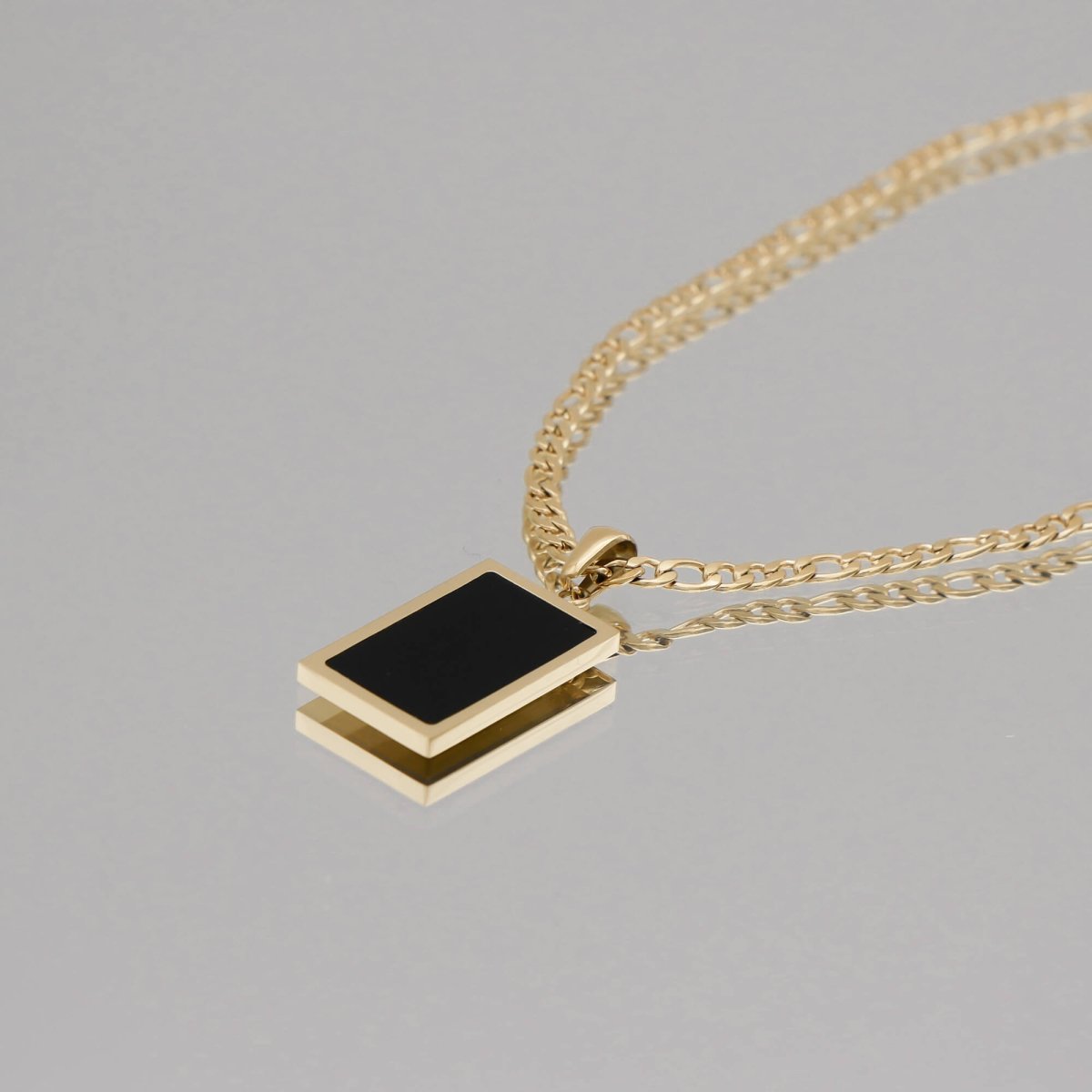 Saraya Onyx Tablet Necklace - ISMI JEWELS