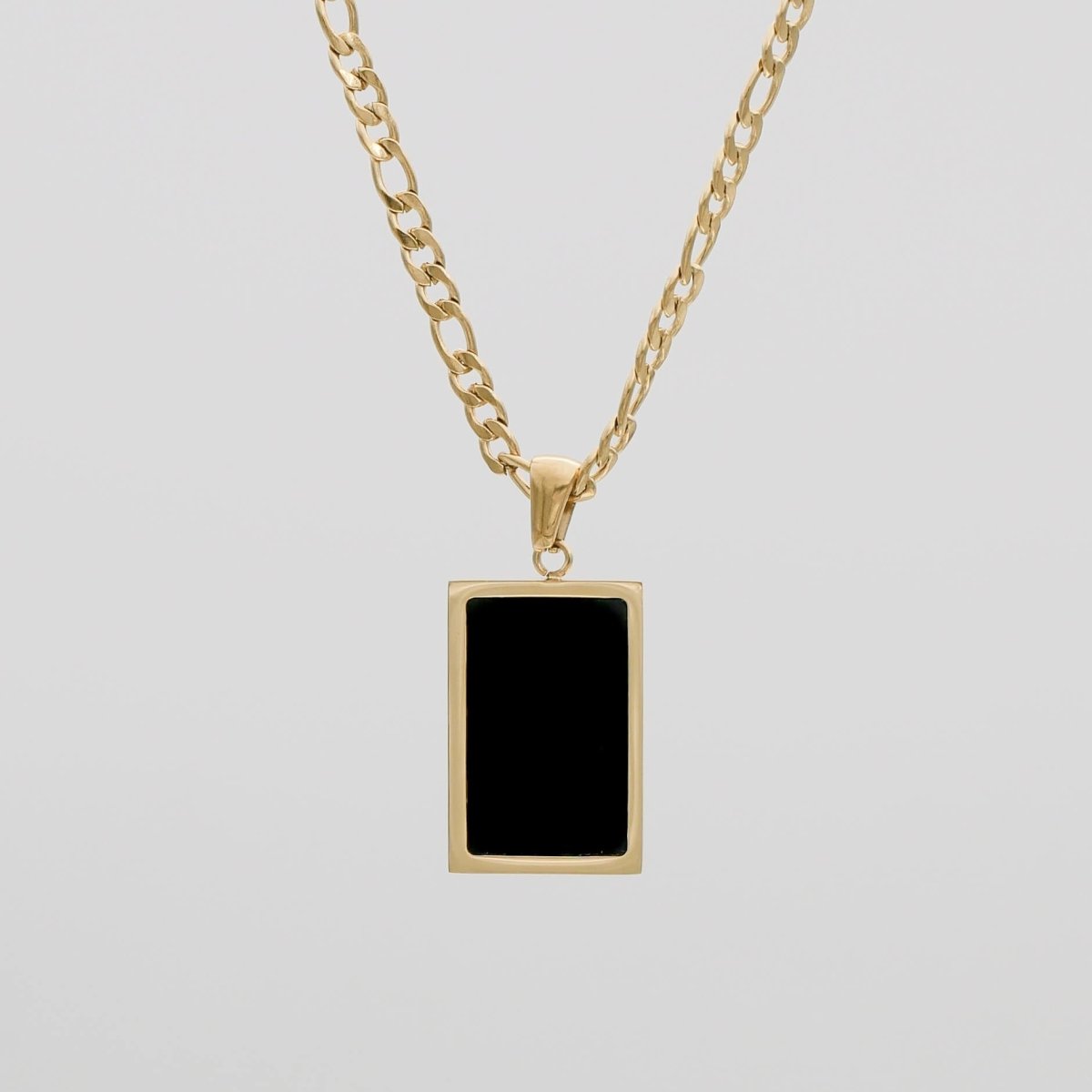 Saraya Onyx Tablet Necklace - ISMI JEWELS