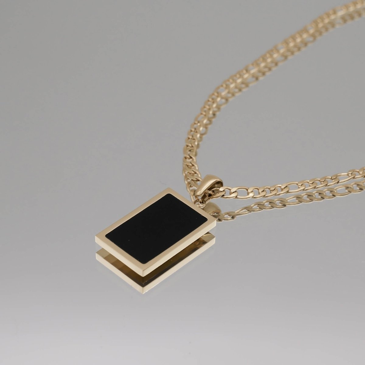 Saraya Onyx Tablet Necklace - ISMI JEWELS