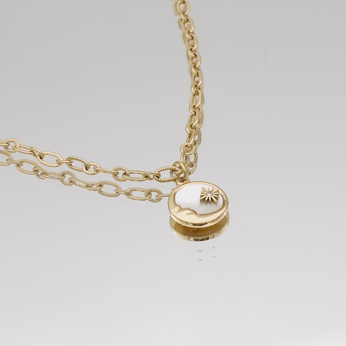 Selene Opal Moon Necklace - ISMI JEWELS