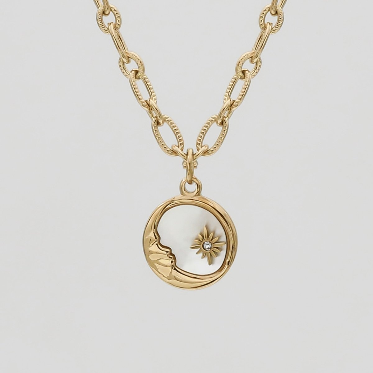 Selene Opal Moon Necklace - ISMI JEWELS