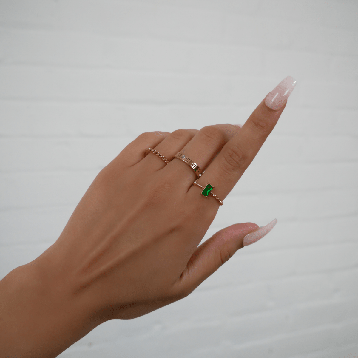 Selin Fine Twisted Gemstone Ring - ISMI JEWELS