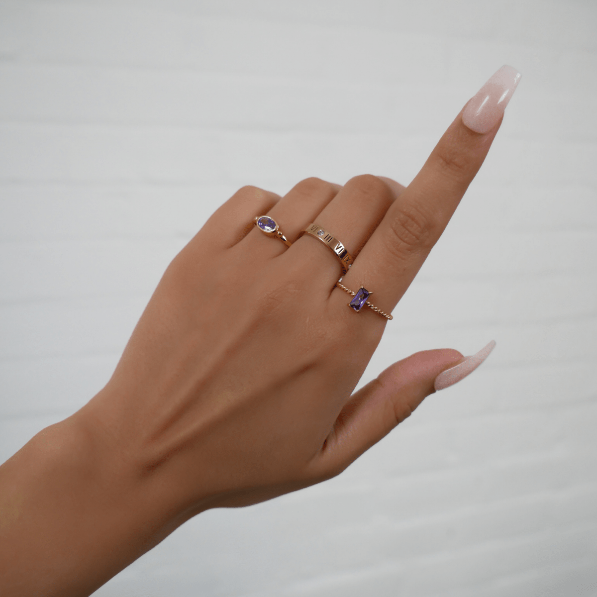 Selin Fine Twisted Gemstone Ring - ISMI JEWELS