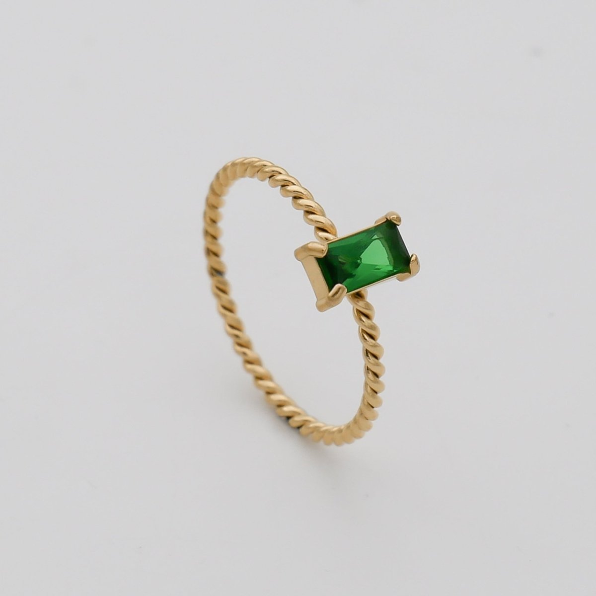 Selin Fine Twisted Gemstone Ring - ISMI JEWELS