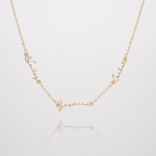Selina Multiple Name Necklace - ISMI JEWELS