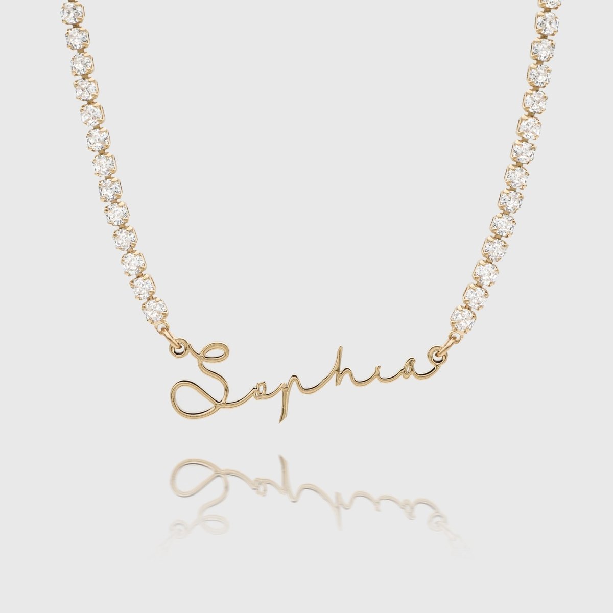 Selina Name Tennis Necklace - ISMI JEWELS