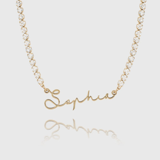 Selina Name Tennis Necklace - ISMI JEWELS