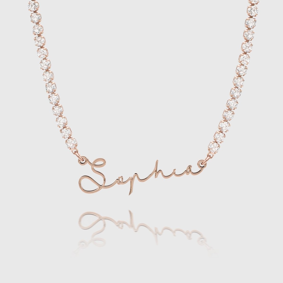 Selina Name Tennis Necklace - ISMI JEWELS