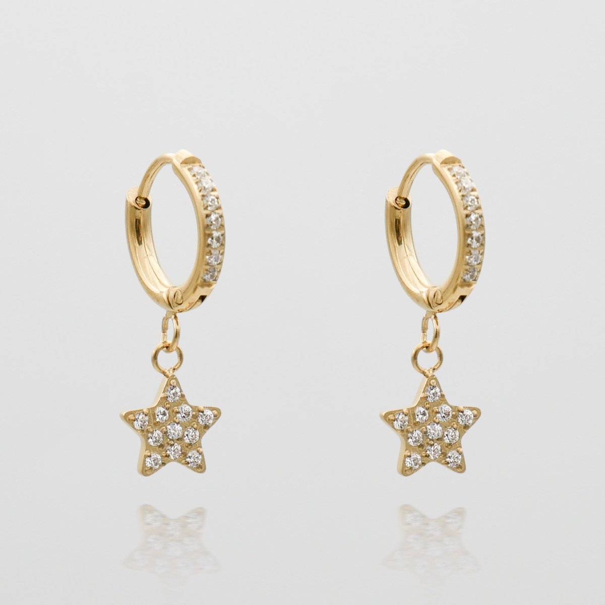 Seren Star Huggie Earrings - ISMI JEWELS