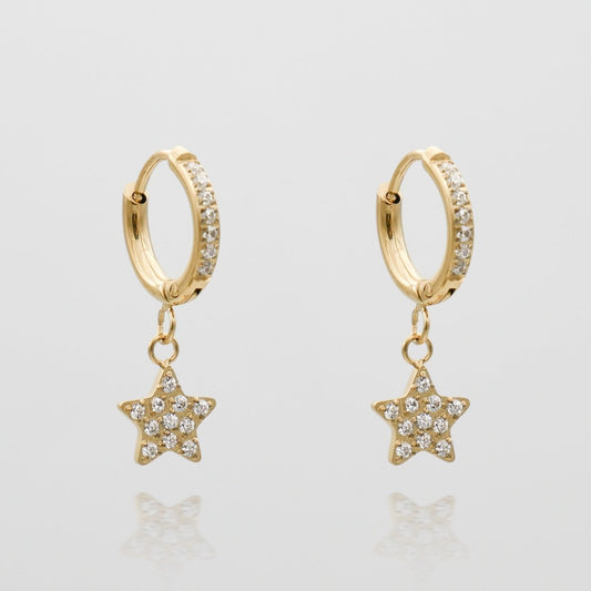 Seren Star Huggie Earrings - ISMI JEWELS