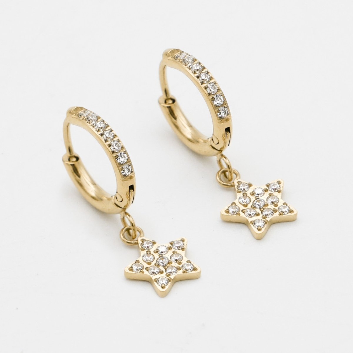 Seren Star Huggie Earrings - ISMI JEWELS