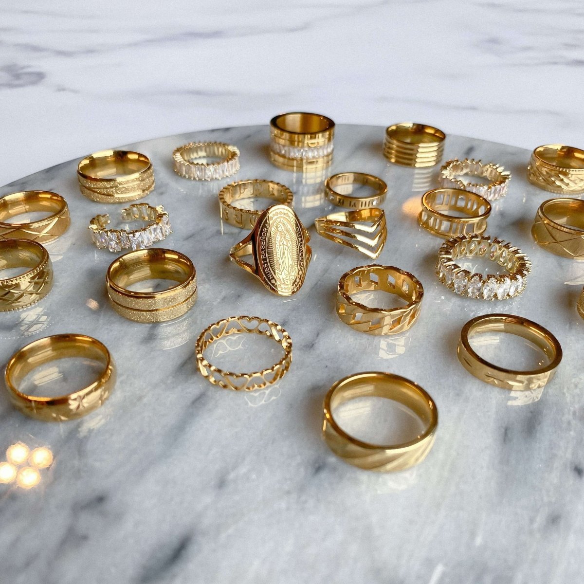 Serena Linked Love Heart Ring - ISMI JEWELS