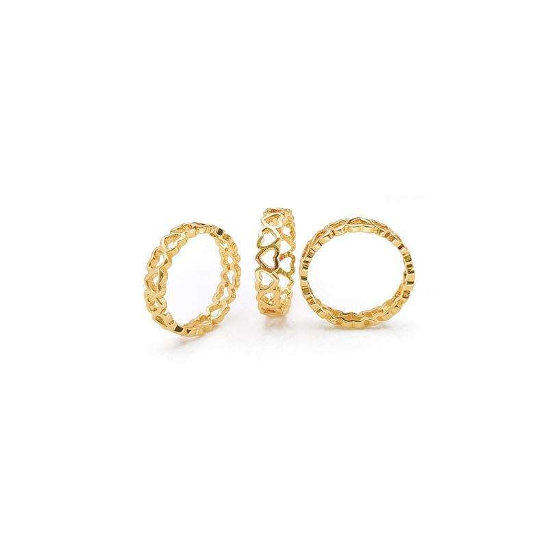 Serena Linked Love Heart Ring - ISMI JEWELS