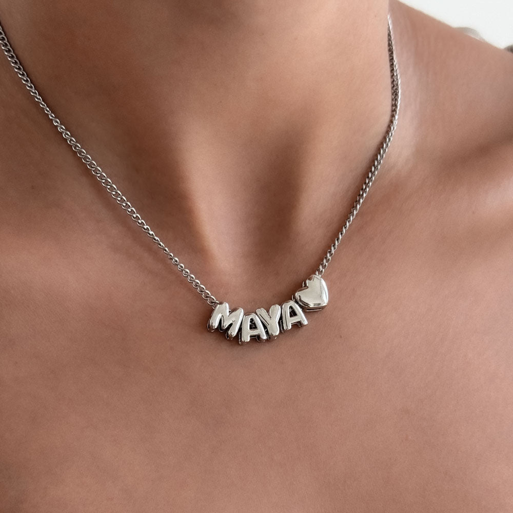 Silver Bubble Letter Charms - ISMI JEWELS