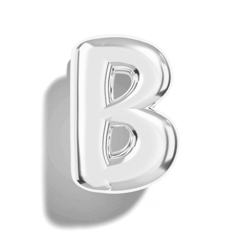 Silver Bubble Letter Charms - ISMI JEWELS