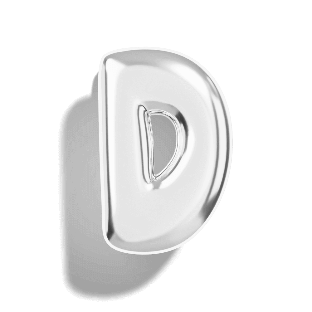 Silver Bubble Letter Charms - ISMI JEWELS