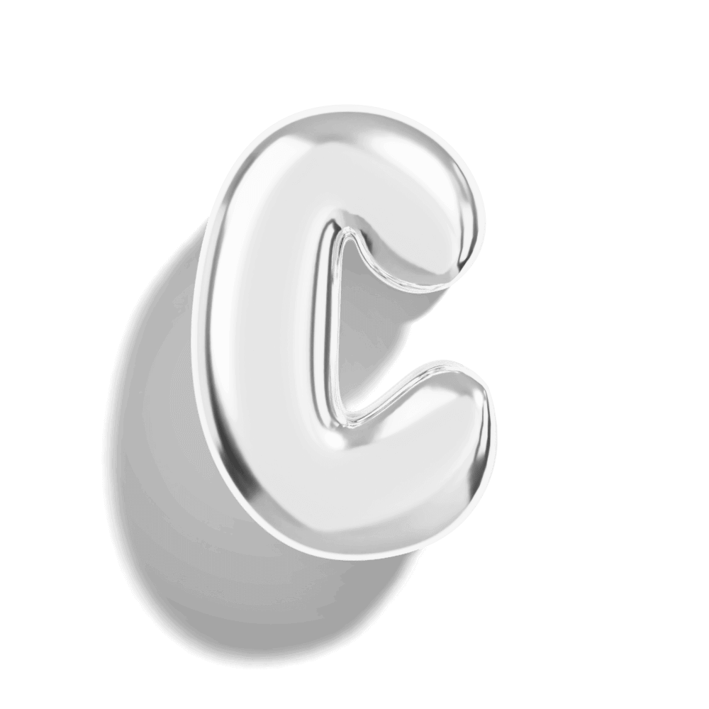Silver Bubble Letter Charms - ISMI JEWELS