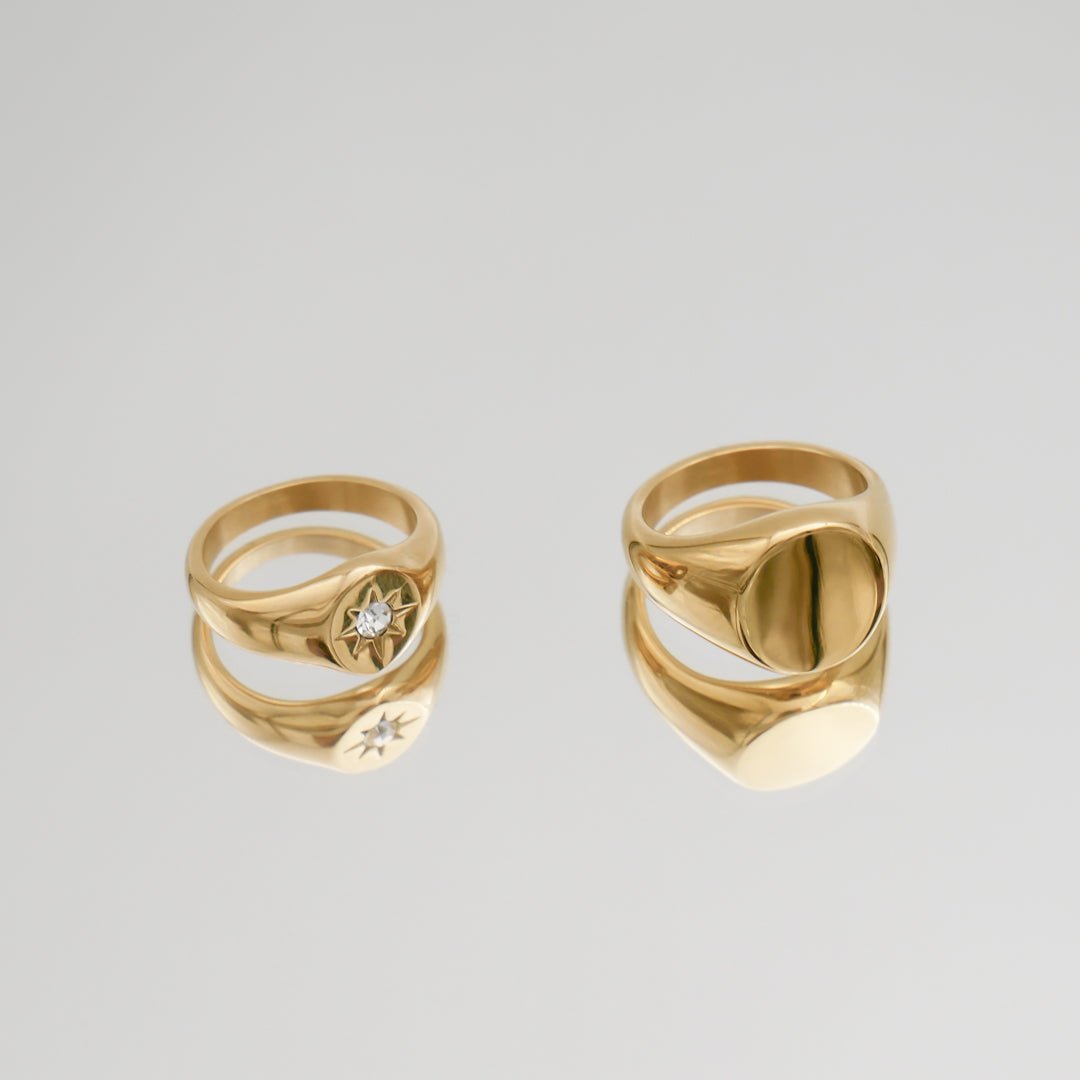 Starlight Signet Ring - ISMI JEWELS
