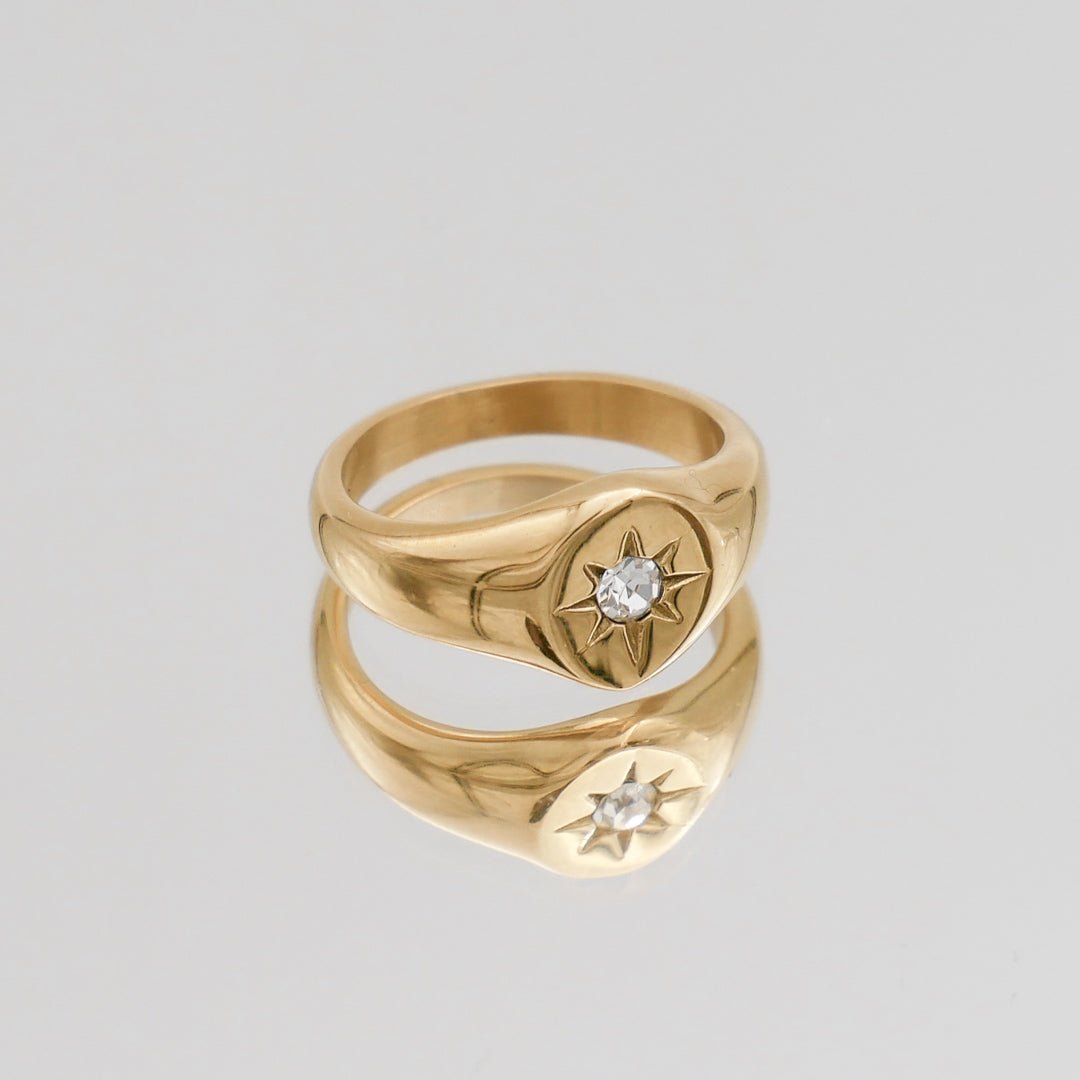 Starlight Signet Ring - ISMI JEWELS