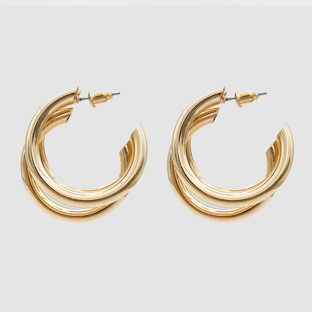 Talia Triple Hoops - ISMI JEWELS