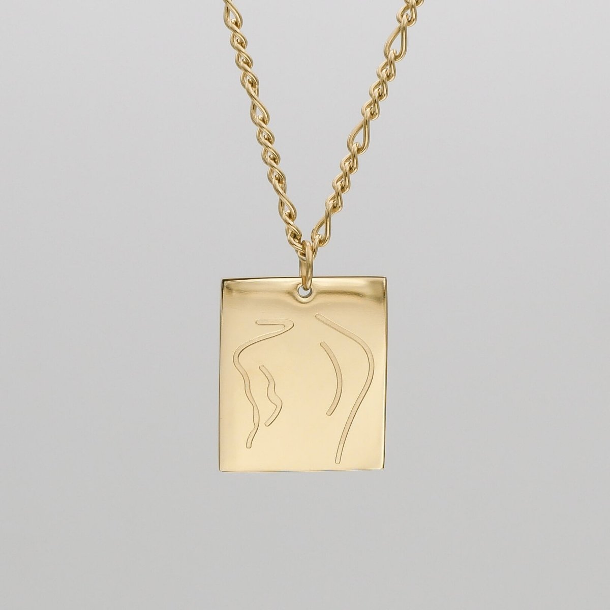 Tanya Figure Tablet Necklace - ISMI JEWELS