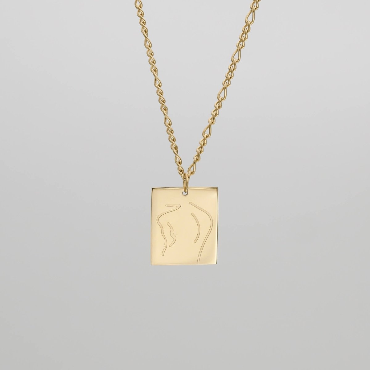 Tanya Figure Tablet Necklace - ISMI JEWELS