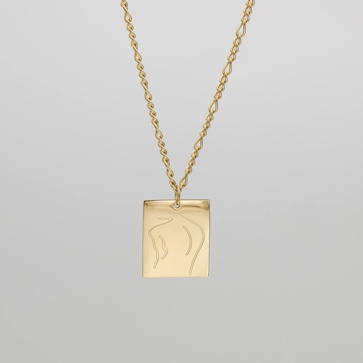 Tanya Figure Tablet Necklace - ISMI JEWELS