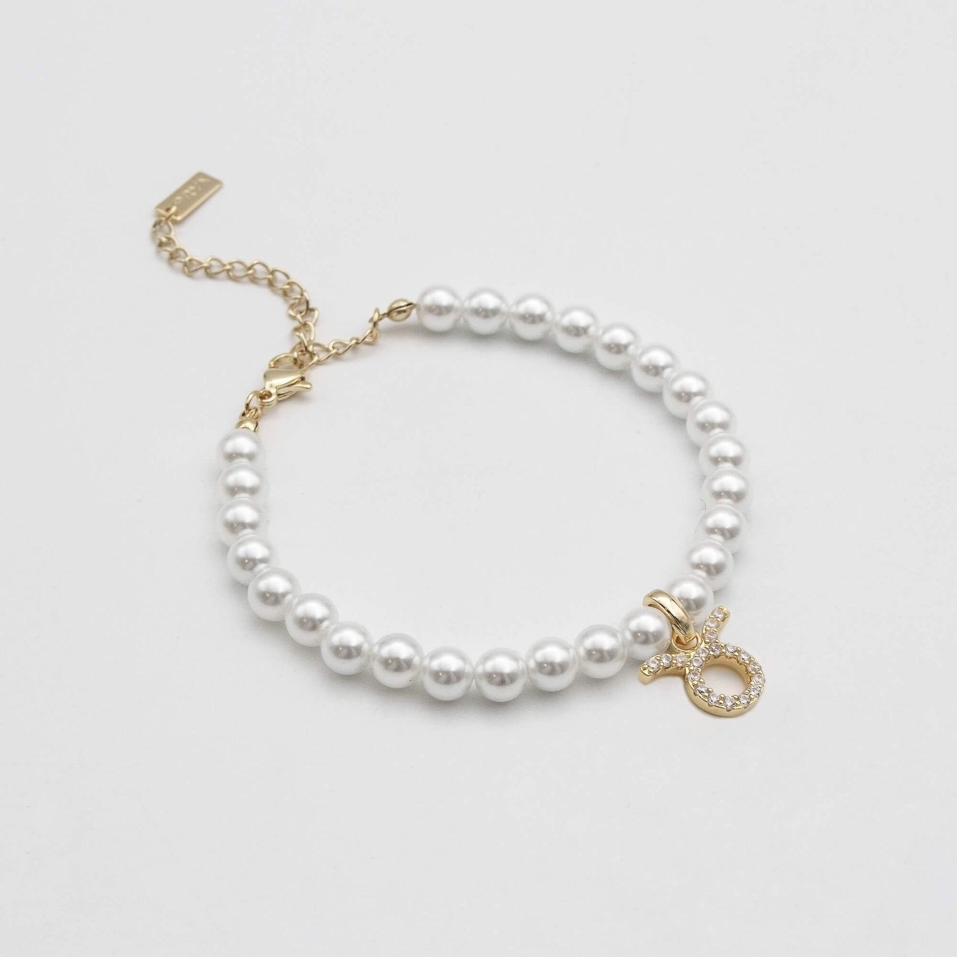 Pave Pearl Zodiac Anklet - Image 4 - ISMI JEWELS