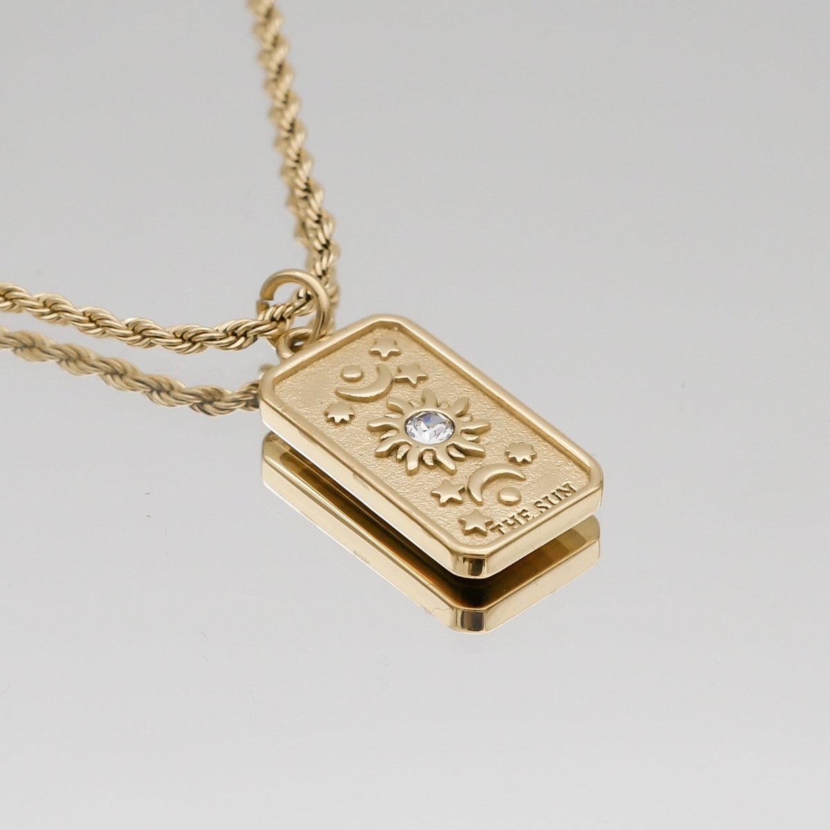 The Sun Tarot Card Necklace - ISMI JEWELS