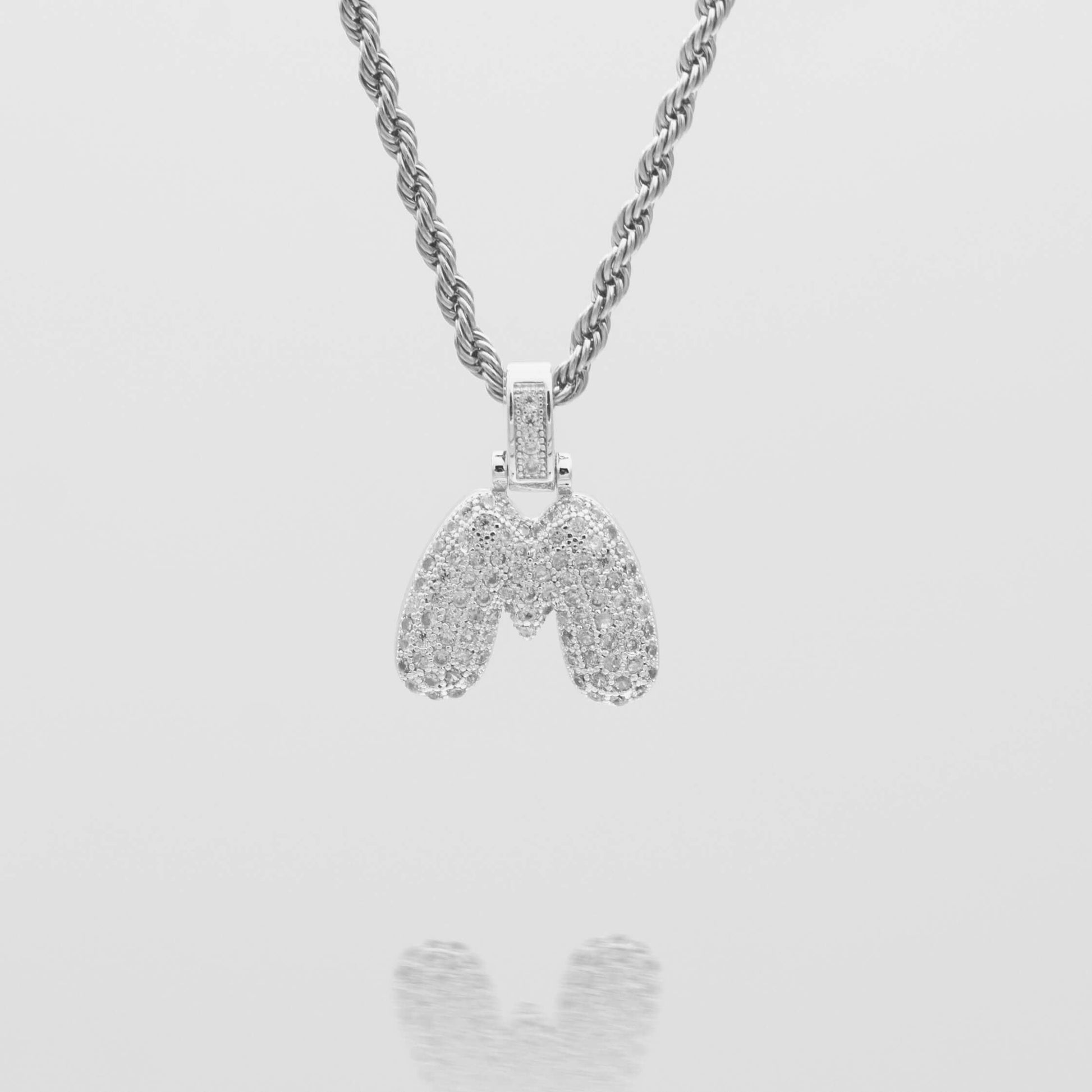Pave Bubble Letter Initial Necklace - Image 47 - ISMI JEWELS