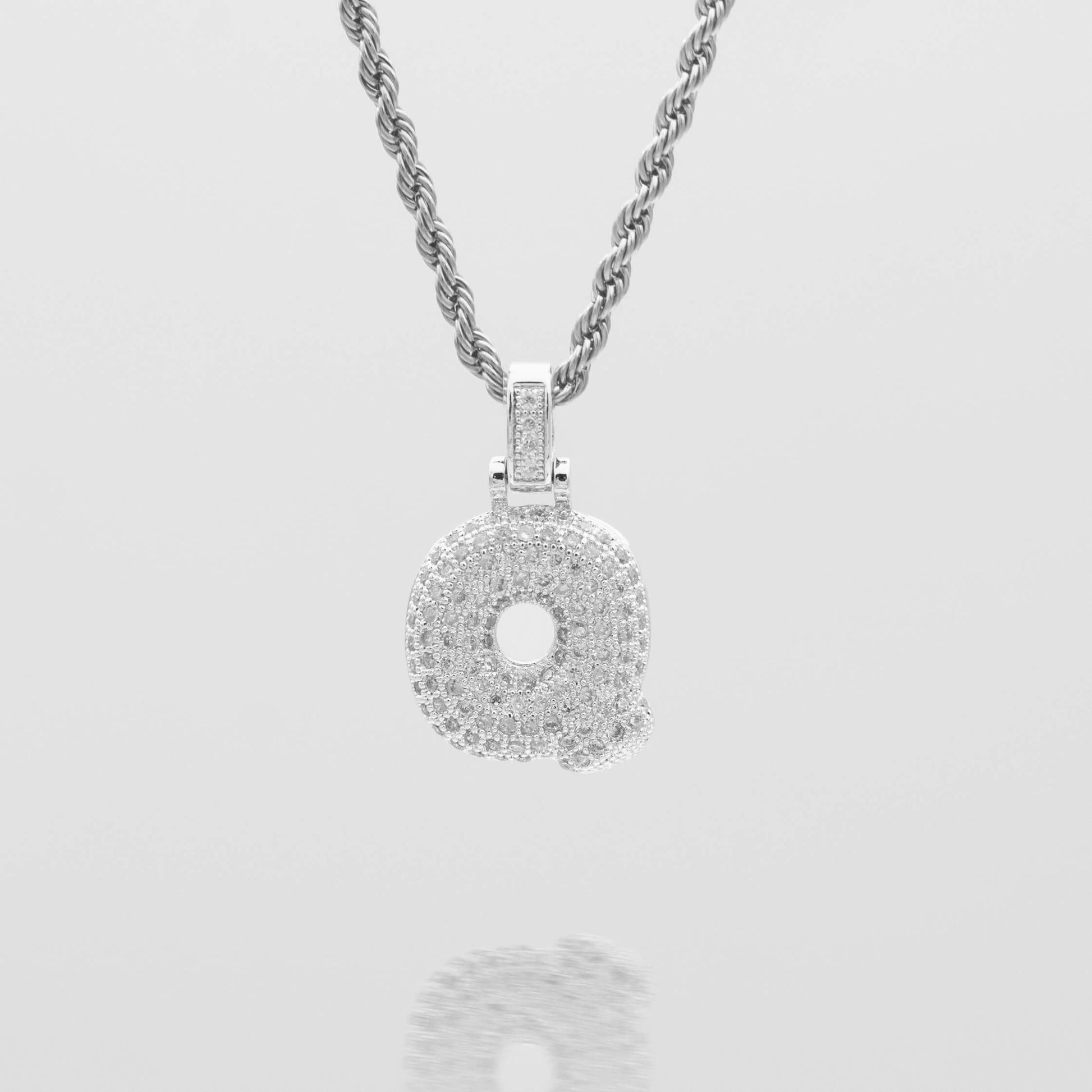Pave Bubble Letter Initial Necklace - Image 51 - ISMI JEWELS