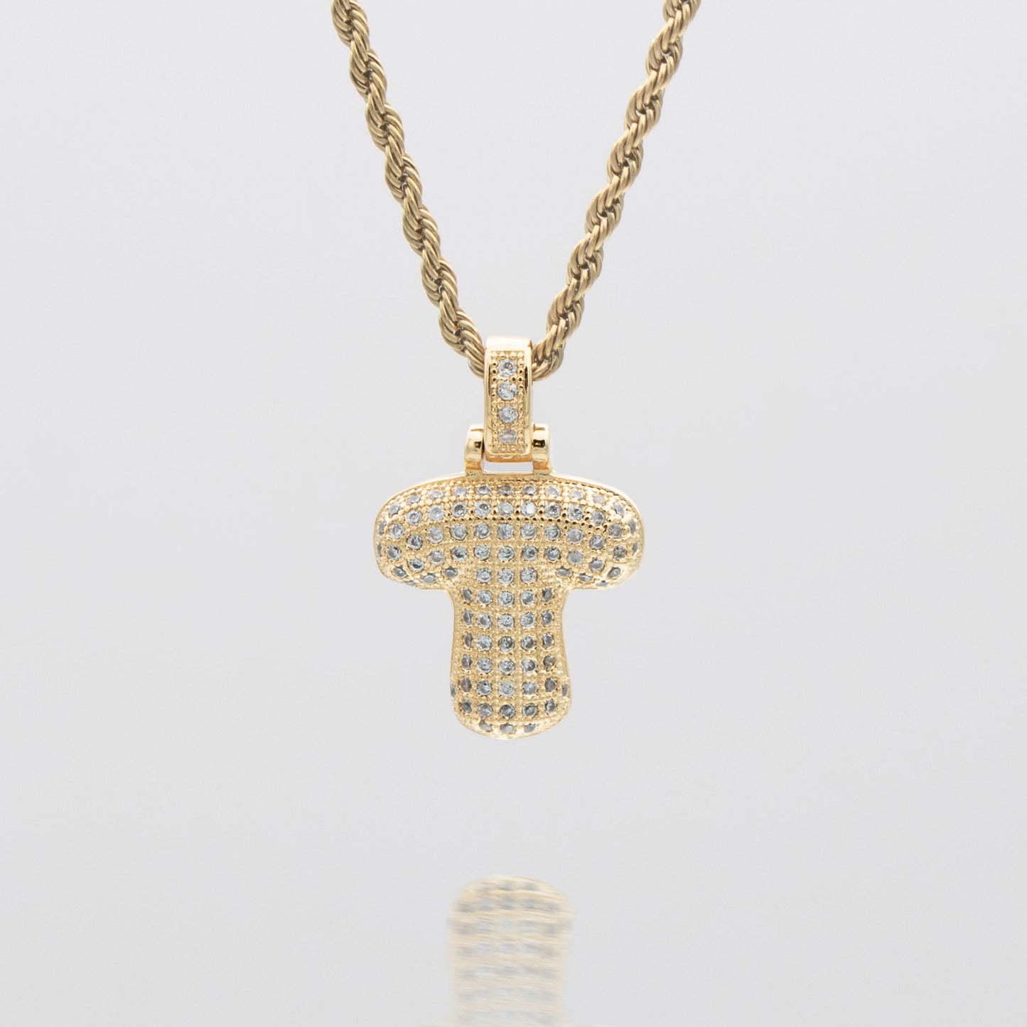 Pave Bubble Letter Initial Necklace - Image 28 - ISMI JEWELS