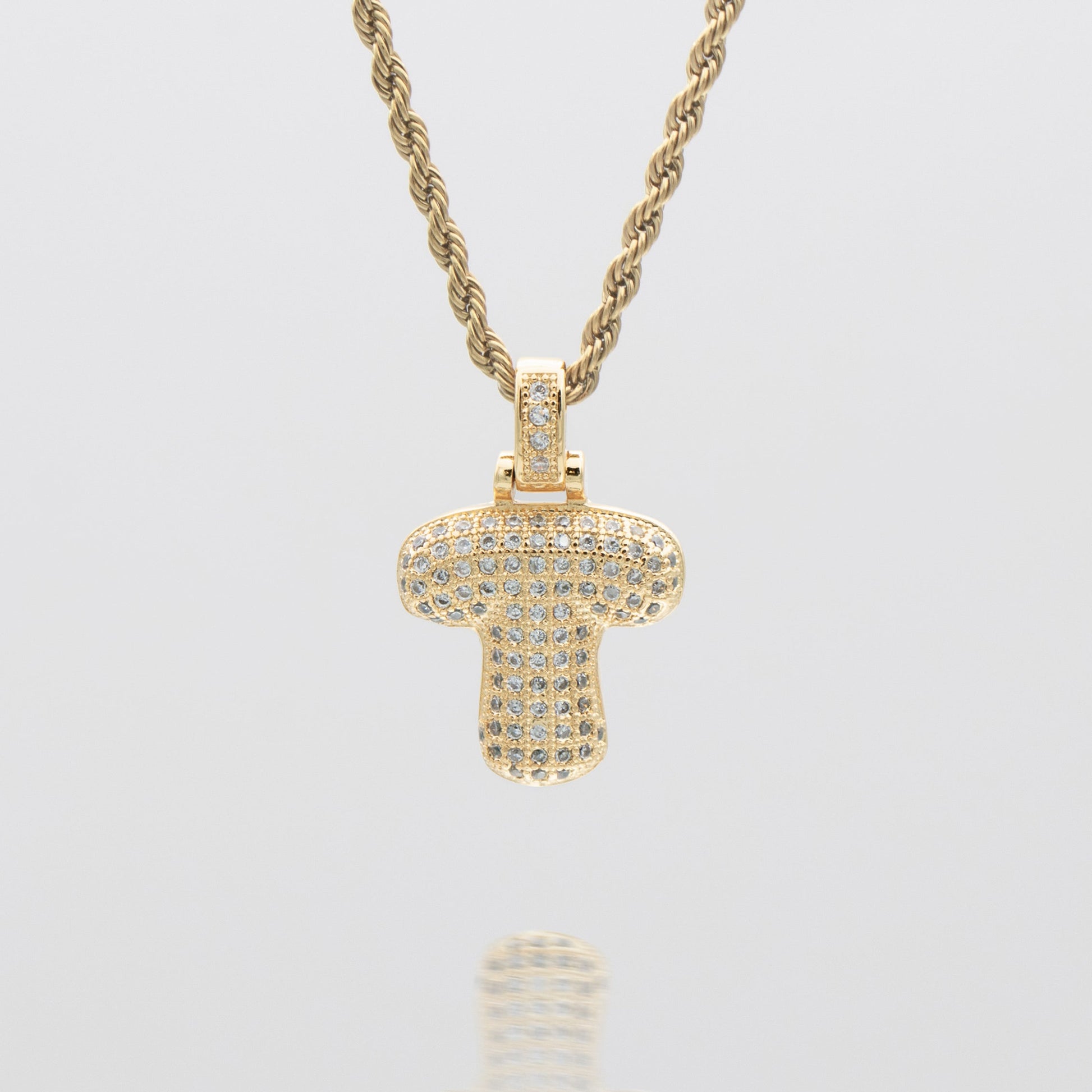 Pave Bubble Letter Initial Necklace - Image 28 - ISMI JEWELS