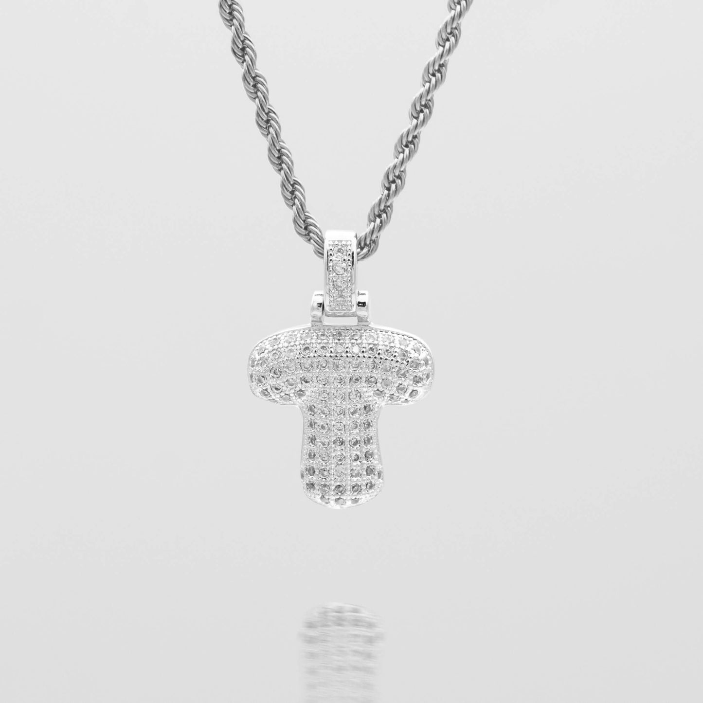 Pave Bubble Letter Initial Necklace - Image 54 - ISMI JEWELS
