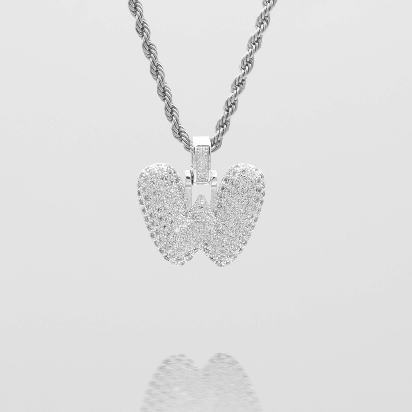 Pave Bubble Letter Initial Necklace - Image 57 - ISMI JEWELS