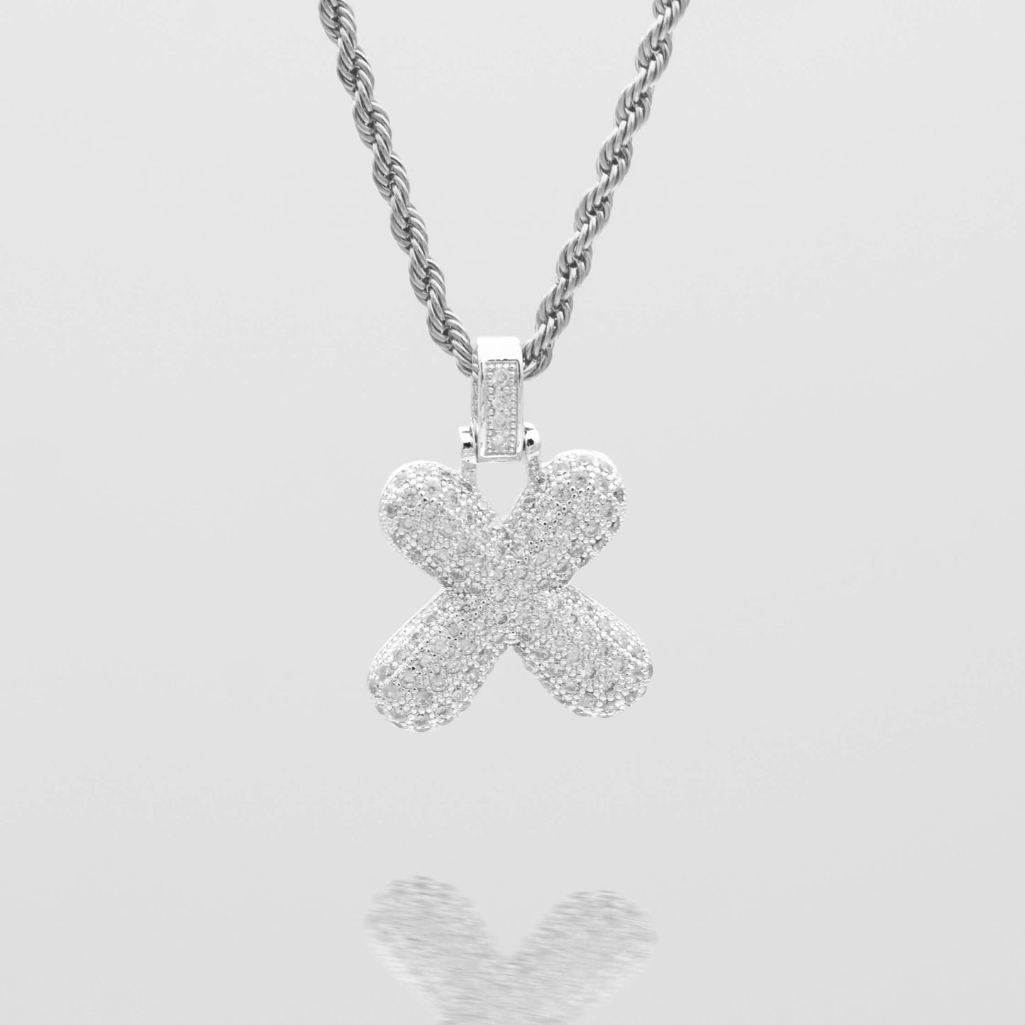 Pave Bubble Letter Initial Necklace - Image 58 - ISMI JEWELS