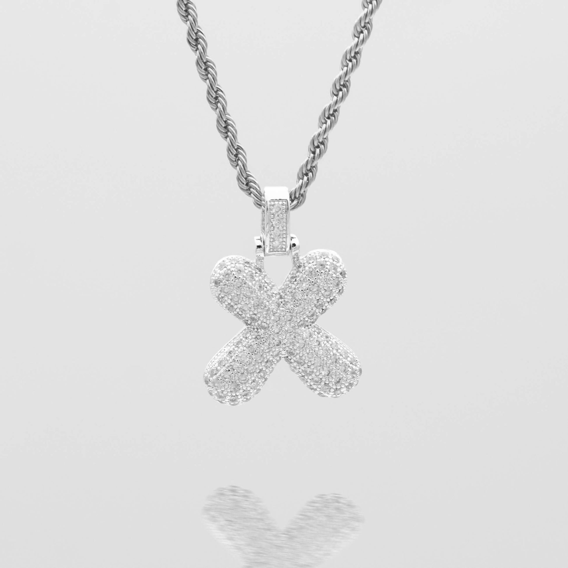 Pave Bubble Letter Initial Necklace - Image 58 - ISMI JEWELS