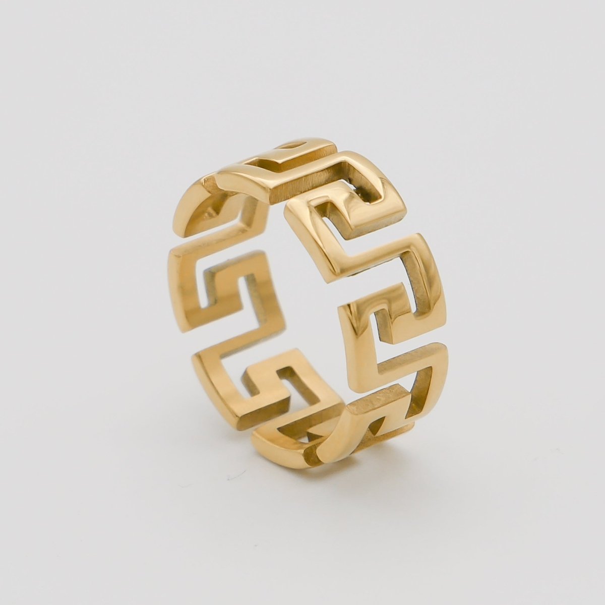 Thea Greek Key Ring - ISMI JEWELS