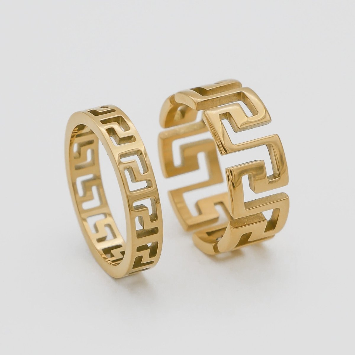 Thea Greek Key Ring - ISMI JEWELS