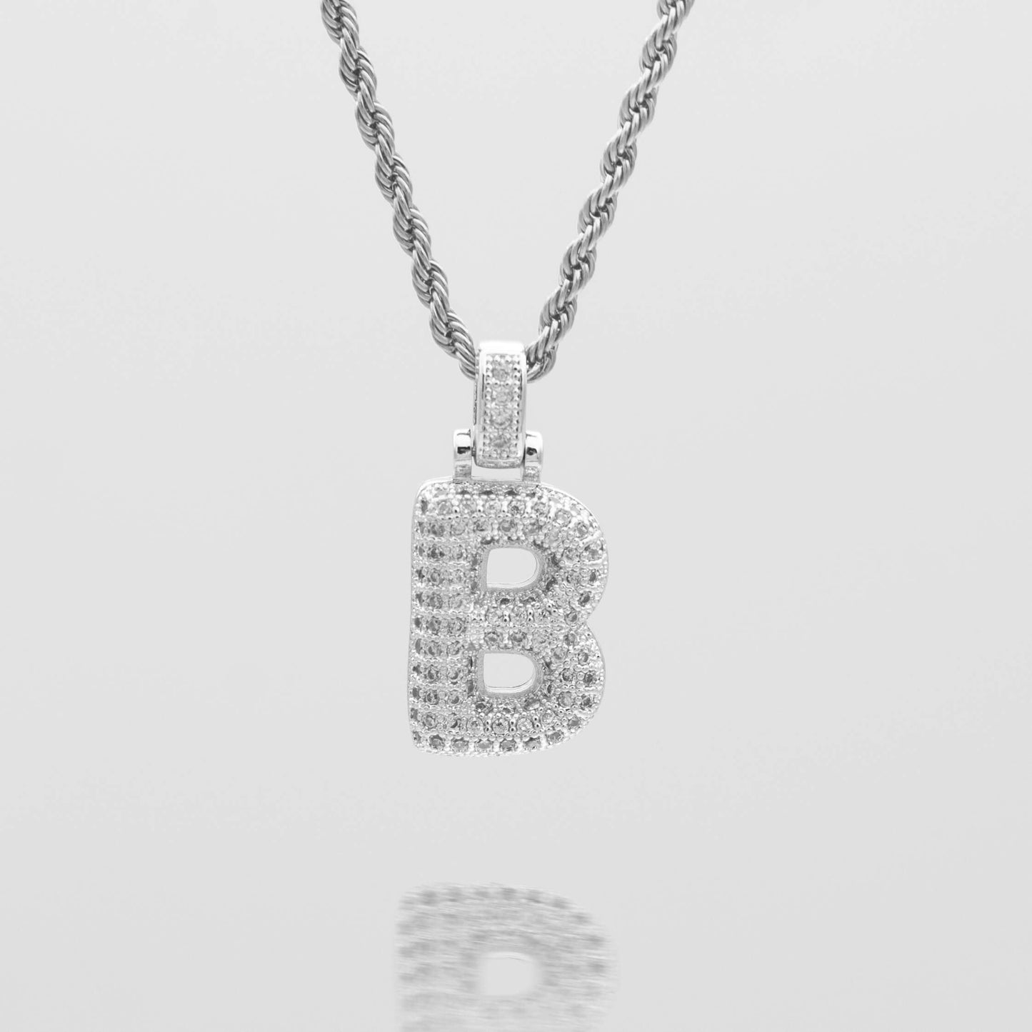 Pave Bubble Letter Initial Necklace - Image 36 - ISMI JEWELS