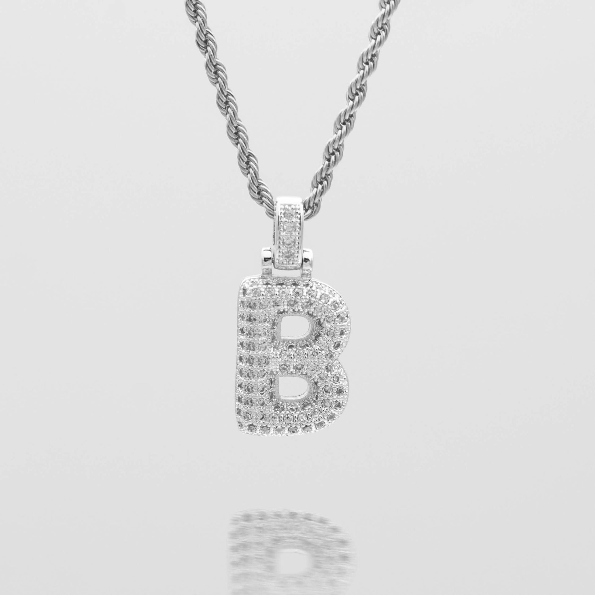 Pave Bubble Letter Initial Necklace - Image 36 - ISMI JEWELS