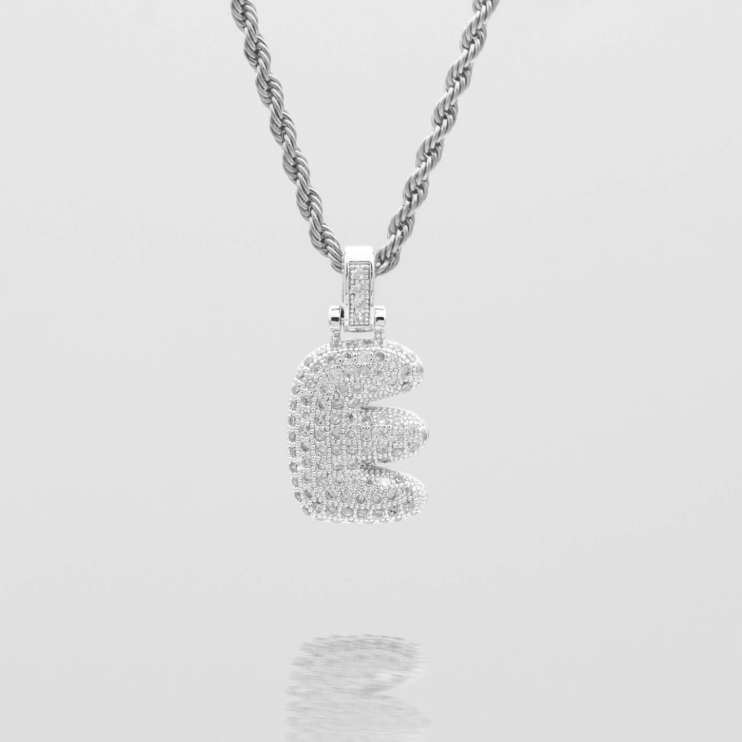 Pave Bubble Letter Initial Necklace - Image 39 - ISMI JEWELS