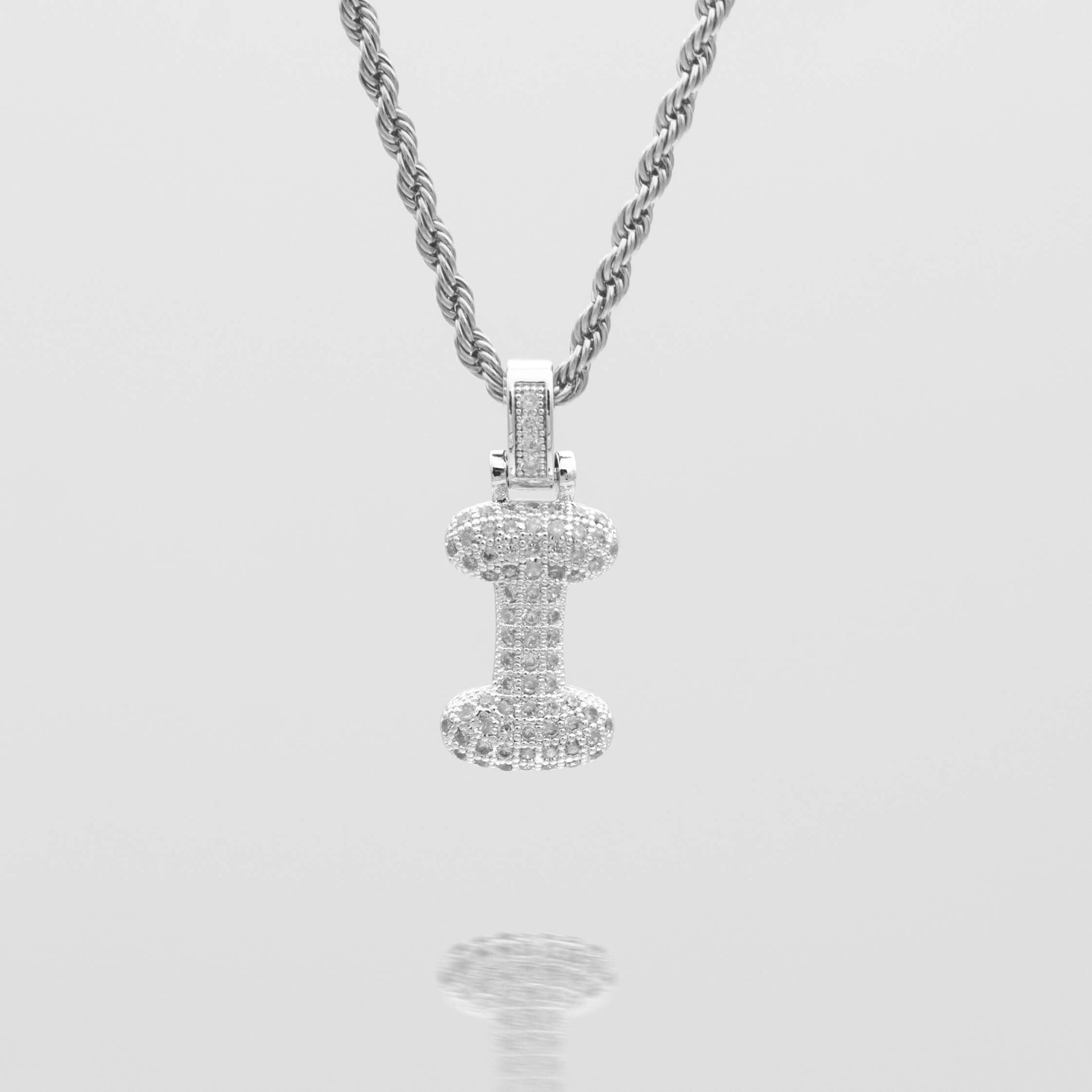 Pave Bubble Letter Initial Necklace - Image 43 - ISMI JEWELS