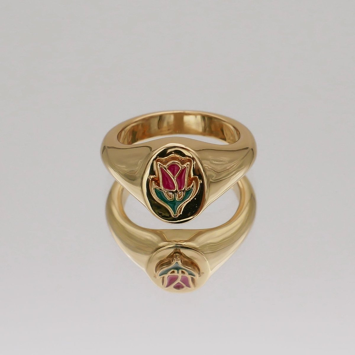 Tulip Signet Ring - ISMI JEWELS