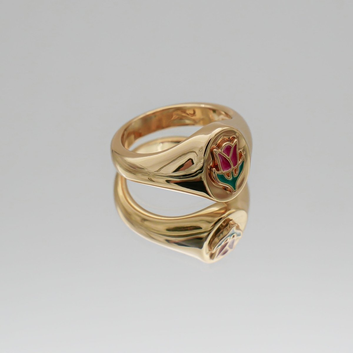 Tulip Signet Ring - ISMI JEWELS