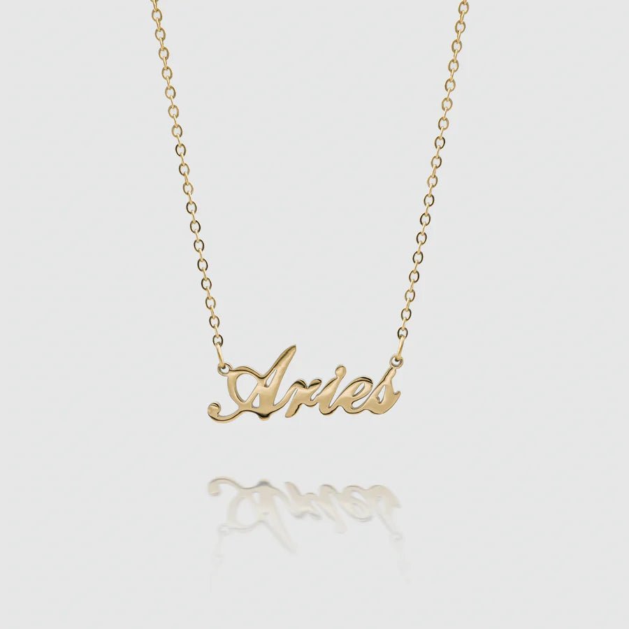 Zodiac Name Necklace - ISMI JEWELS